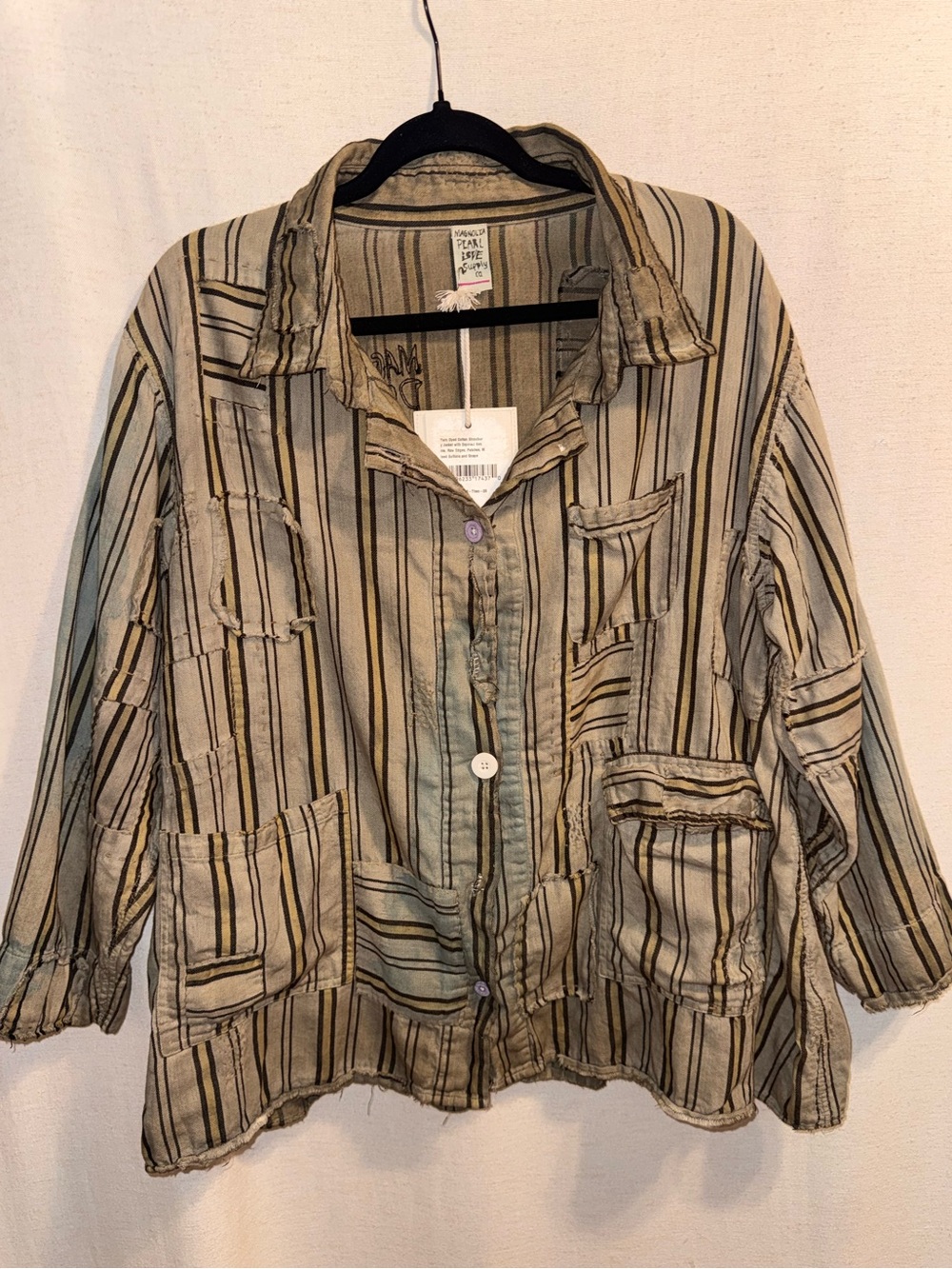 Magnolia Pearl Strawberry Jacket 1433 Theo Striped OS NWT